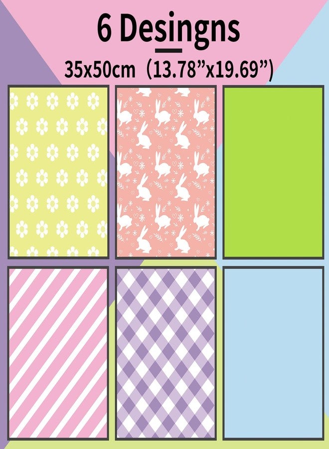 Whaline 90 Sheets Spring Easter Tissue Paper Pink Green Blue Bulk Gift Wrapping Paper Pastel Bunny Flower Plaid Wrapping Paper for Easter Spring DIY Crafts Birthday Party Decoration, 19.7 ×13.8 Inch - Image 2